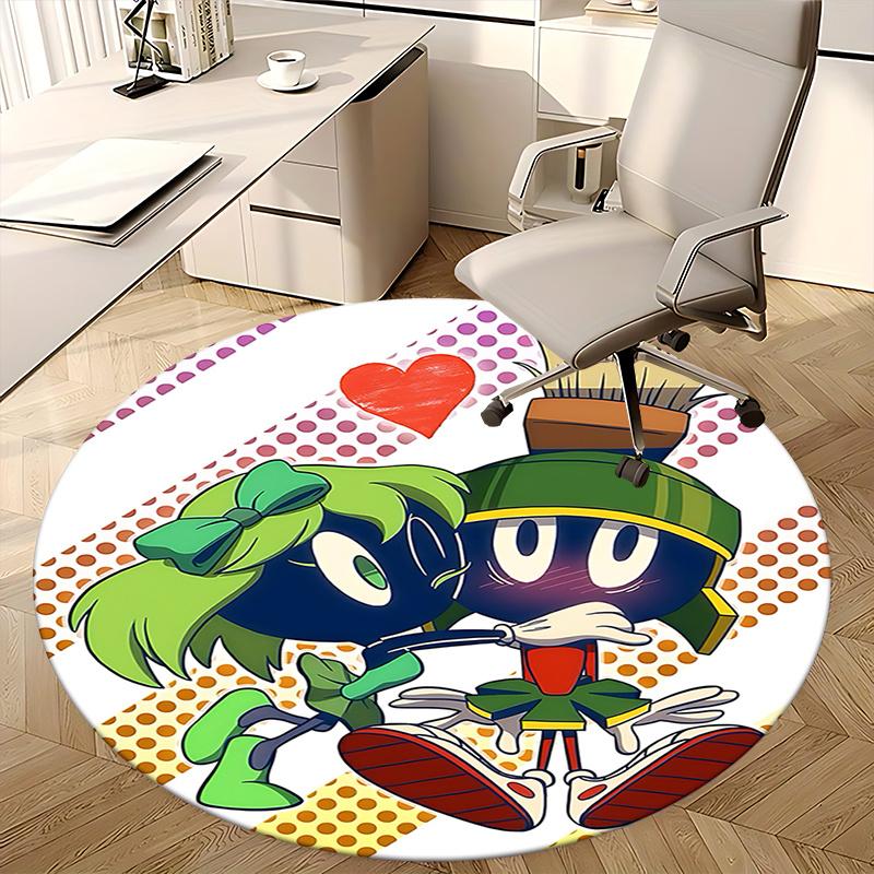 Marvin the Martian & Space Girl Chair Mat Round Carpet Home Decor, Sofa Rug, Office Mat, Gift for All Rooms0226b