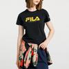 Fila Logo Print Pullover Round Neck Short Sleeve T-Shirt Women Tops Black A11W021103GBK