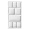 Lurrose Ceramic Watercolor Palette, Rectangular, 8 Compartments, 18 X 8.8 Cm, Ceramic, Mixing Plate, Non-Staining, Easy To Clean, Stable, Suitable for