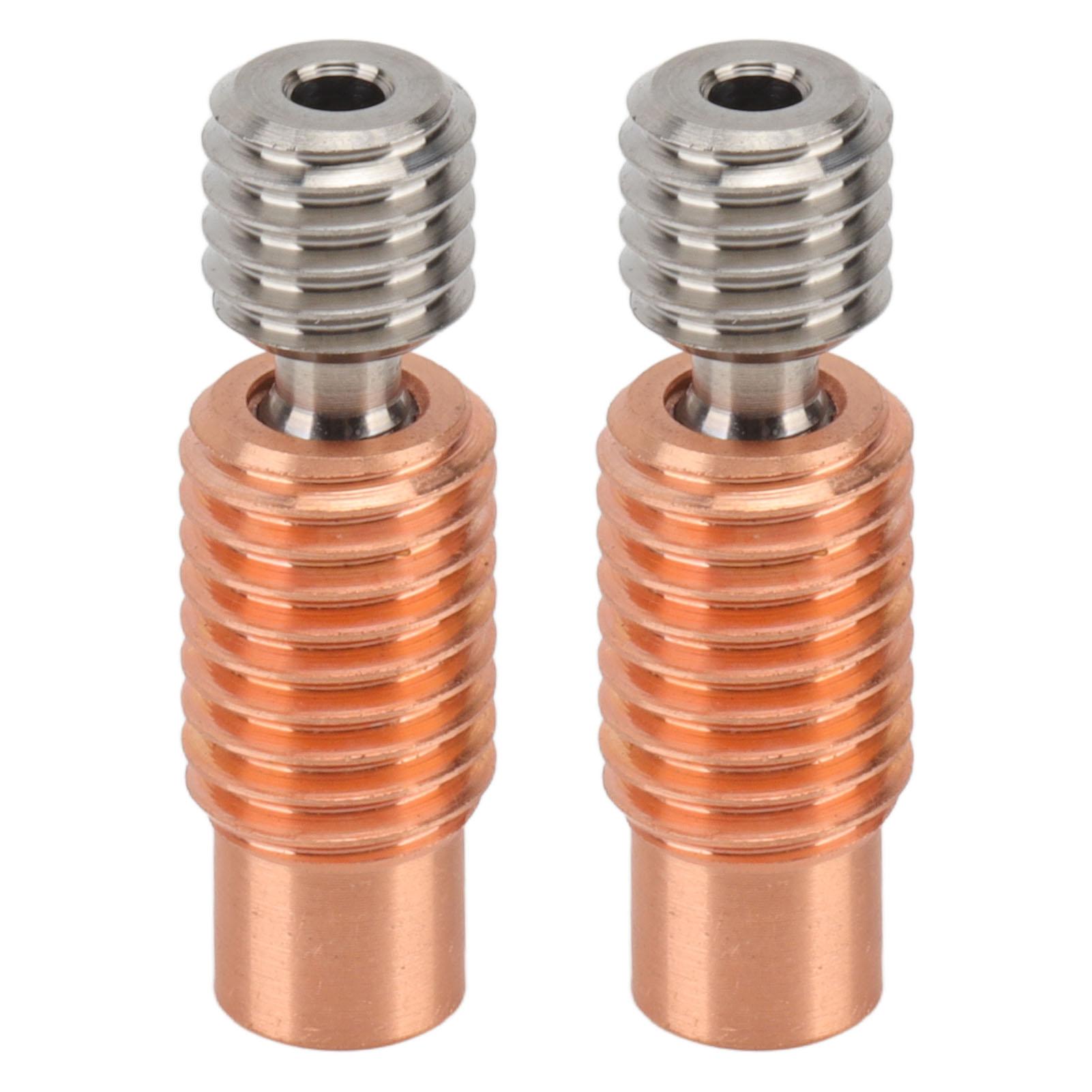 

2Pcs Nozzle Throat Heat Break Heatbreak Tube Threaded 3D Printer Accessory for V6