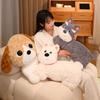 Cute Cartoon Siamese cat Plushies Toys Soft Stuffed Kawaii Schnauzer Long Throw Pillow for Children Girls Funny Gifts Room Decor
