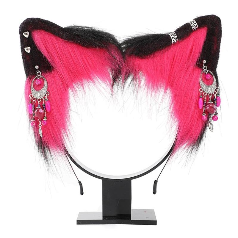 Sexy Foxes Bunny Ear Headband Lolita Cosplay Beast Ears Hair Hoop Anime Cosplay Props Furry Masquerade Party Costume Hairband