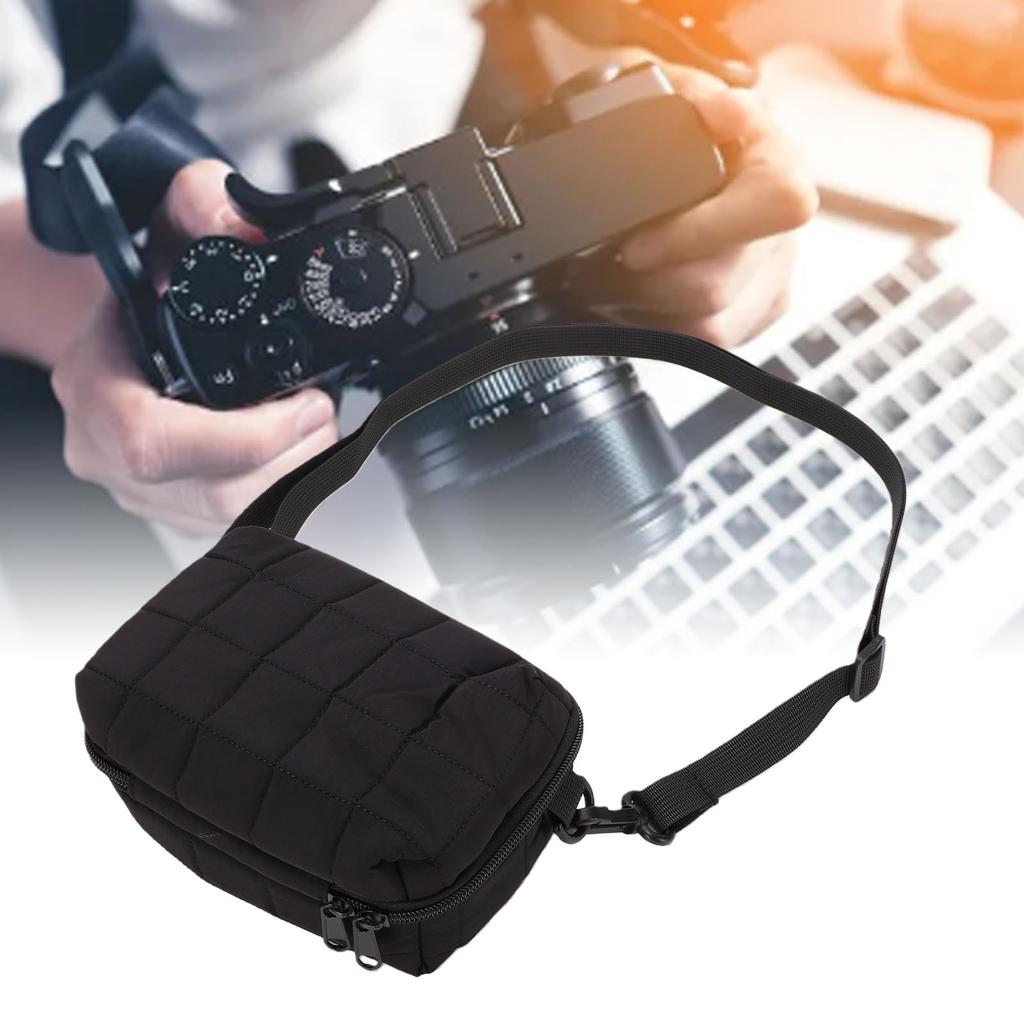 Digital Camera Case Protective Puffy Camera Case Lightweight Water Proof Small Camera Bag for Photography Black
