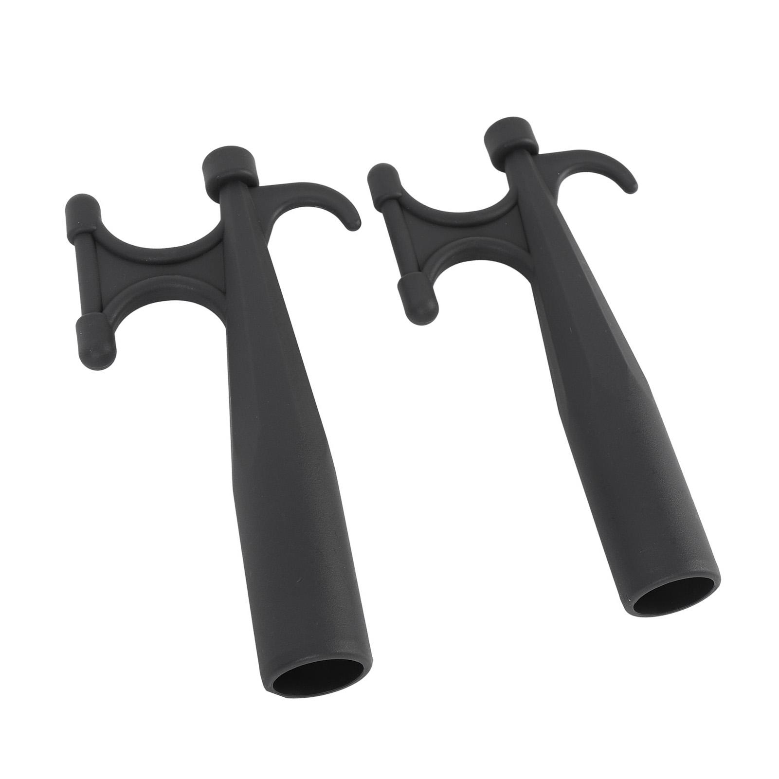 

2PCS Nylon Boat Hook Attachment Black Boat Hook Floating Attachment Replacement for Mooring Docking Yacht Kayak