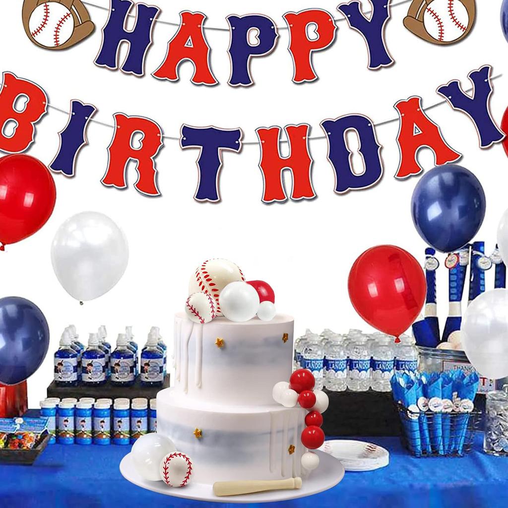 Sport-Thema Babyparty Baseball Kuchen Dekorationen Baseball Kuchen Topper Zubehör Für Jungen Männer