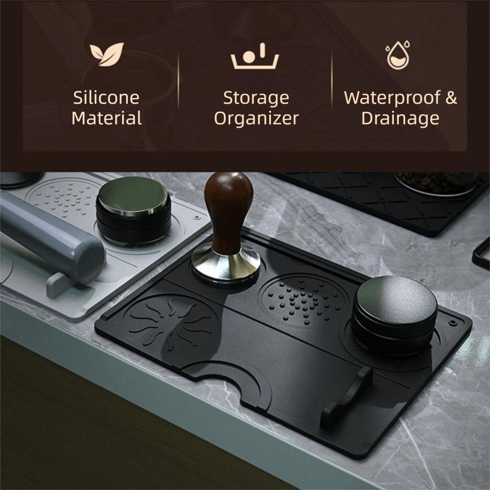 Heat Resistant Coffee Tamping Mat Non-Slip Coffee Barista Tools Silicone Coffee Mat  Coffeeware