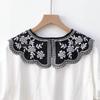 Embroidered Floral Fake Collar Cute Lolita Fake Collar Detachable Blouse False Collar Little Shawl Top for Women