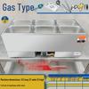 Commercial Gas-Powered Countertop Warming Table with Soup Pot for Fast Food Stalls