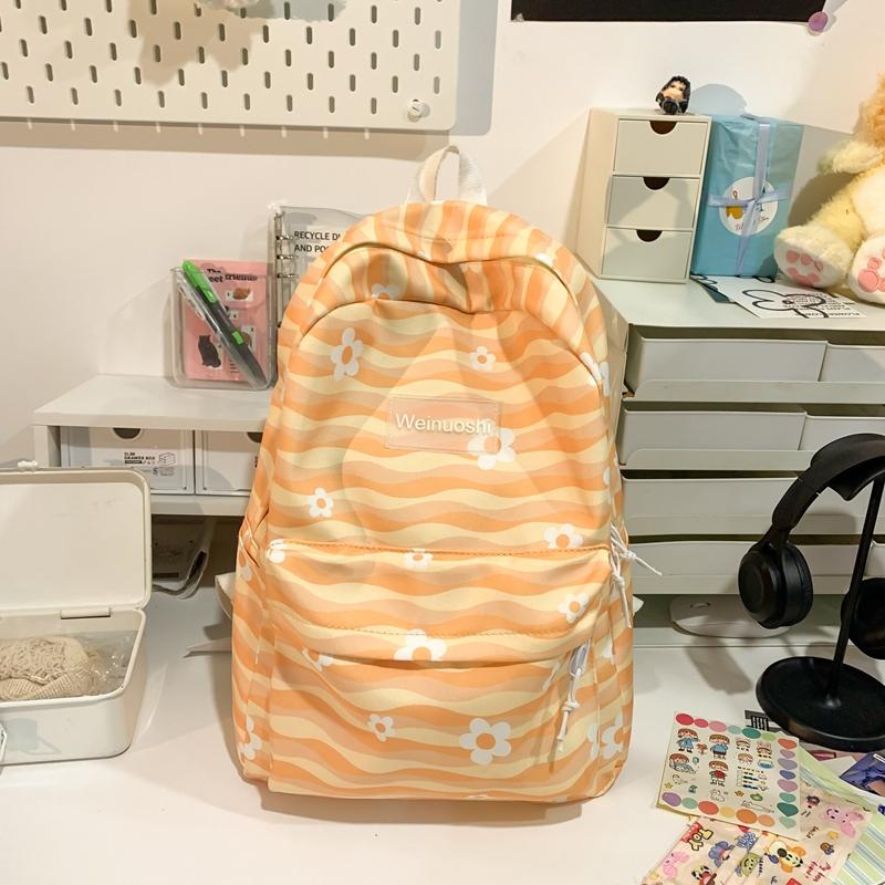 Студенческая школьная сумка с цветочным принтом — фото 9