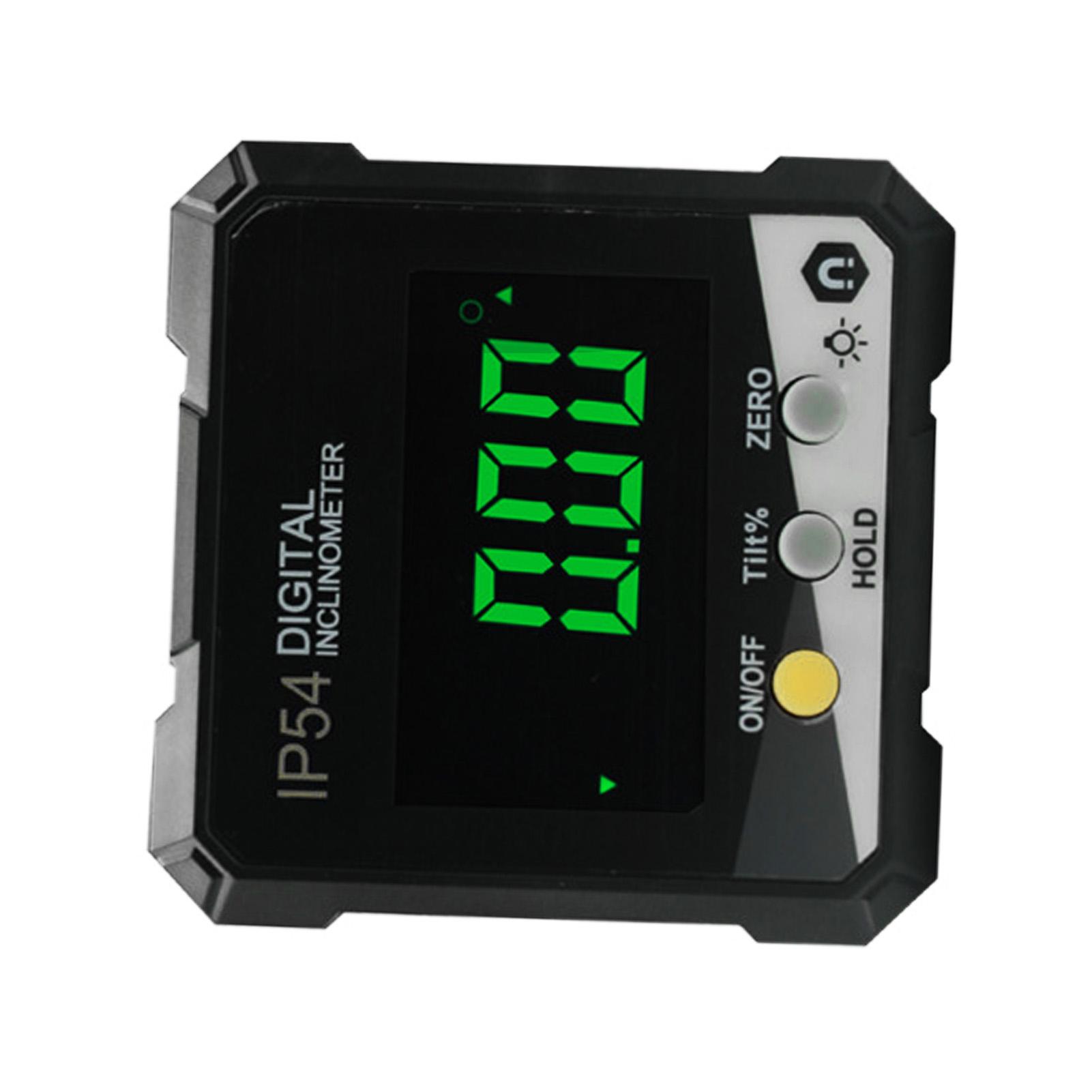 

Digital Inclinometer 4x90 degrees Measurement IP54 LCD Screen Magnetic Digital Display Angle Meter Gauge Yellow DLW30D