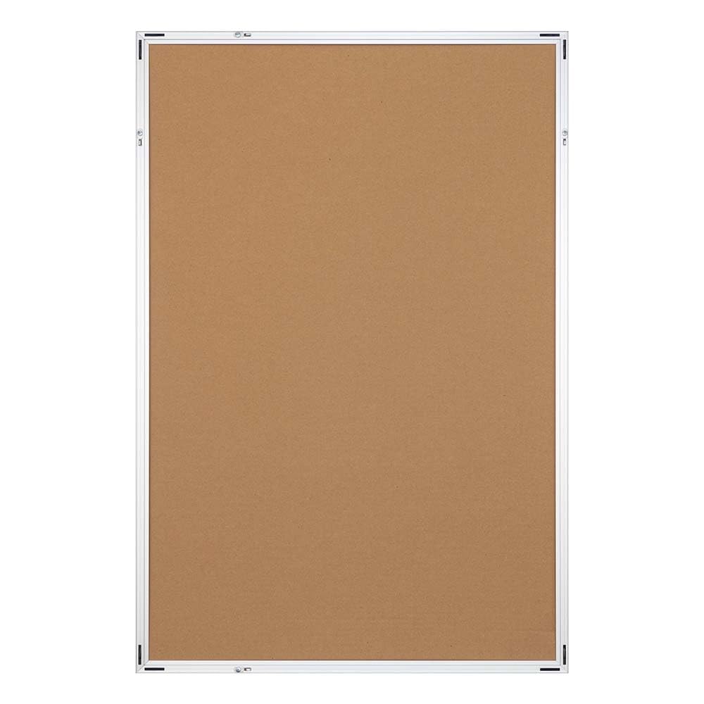 Nakabayashi Aluminum Poster Frame, One-Push Panel, Chrysanthemum Design, Silver, F-PA-105-SV