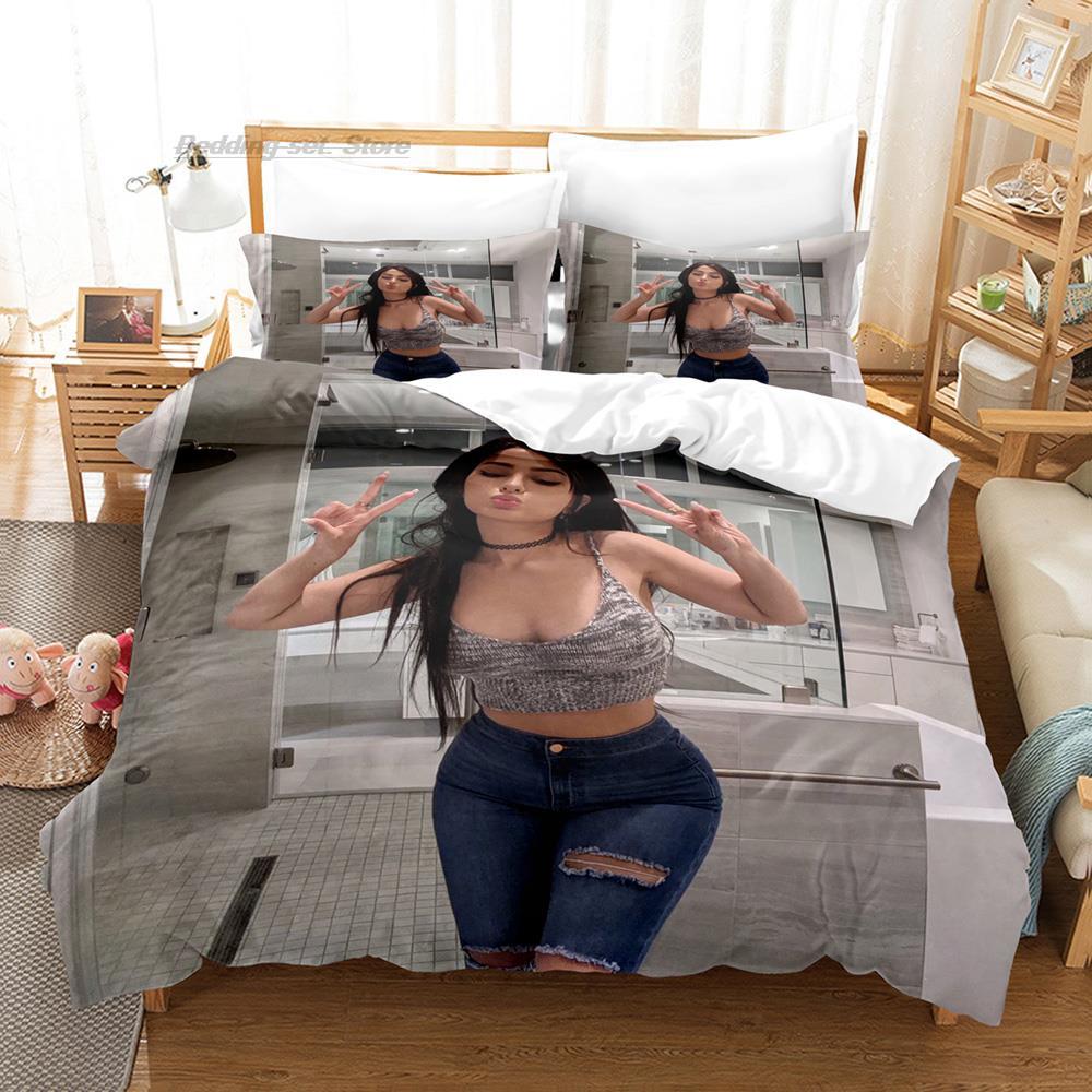 SSSniperWolf Bedding Set Single Twin Full Queen King Size Bed Set Aldult Kid Bedroom Duvetcover Sets Print Beautiful Sexy Girl