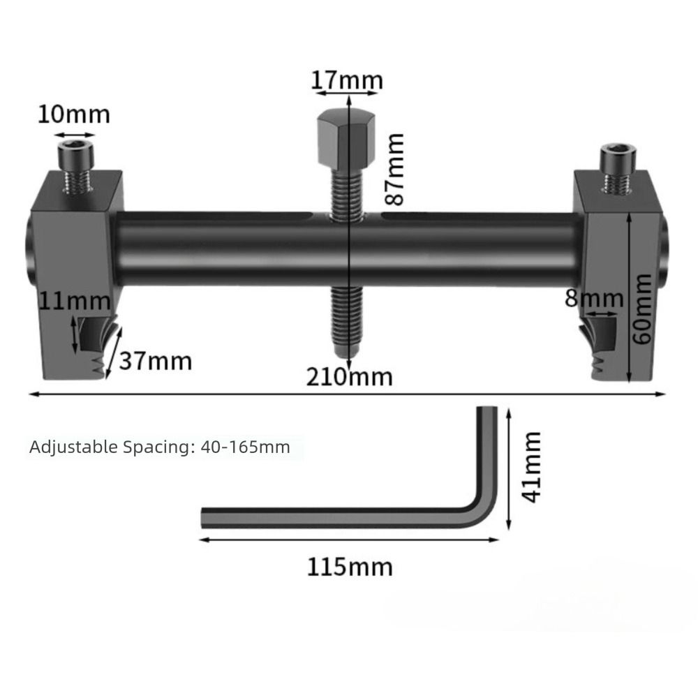 Black Crankshaft Remover Metal Engine Tool Convenient Universal Puller Tool Auto Repair