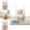 Cotton Rope Woven Storage Bin With Handles For Clothing And Household Toy Organization