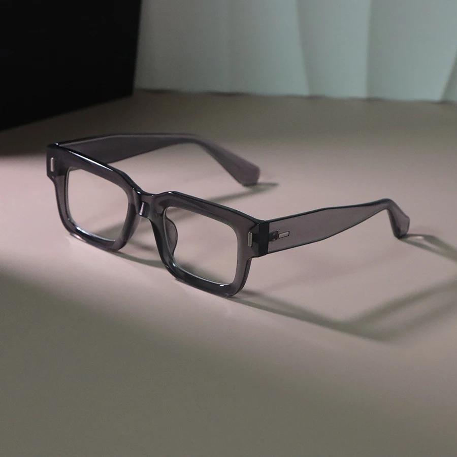 Fritids Retro Rektangulært Brilleinnfatning Mannlig Enkelt Klart Glass Merke Gjennomsiktig Glass Fritidsbriller Menn Kvinner