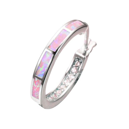 

Простые серьги-кольца Изысканные классические блестящие розовый