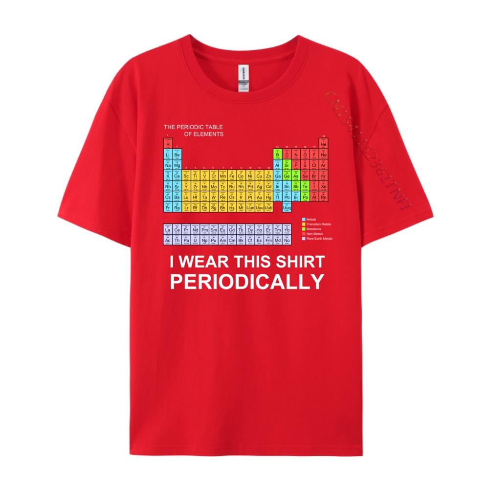 Ich trage dieses Shirt periodisch lustiges Langarm-T-Shirt Rot und Schwarz Grafik-T-Shirt Neujahr 2025 Übergroßer Buchstabe