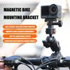 Universal Magnetic Quick Release Mount For Action Camera 360 Rotation And 18 45mm Clamp Ranges For Biking Motorcycle