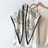 Korean version cashew nut printed triangular silk scarf women's summer atmosphere wearing headscarf simulation silk fashion headband accessories