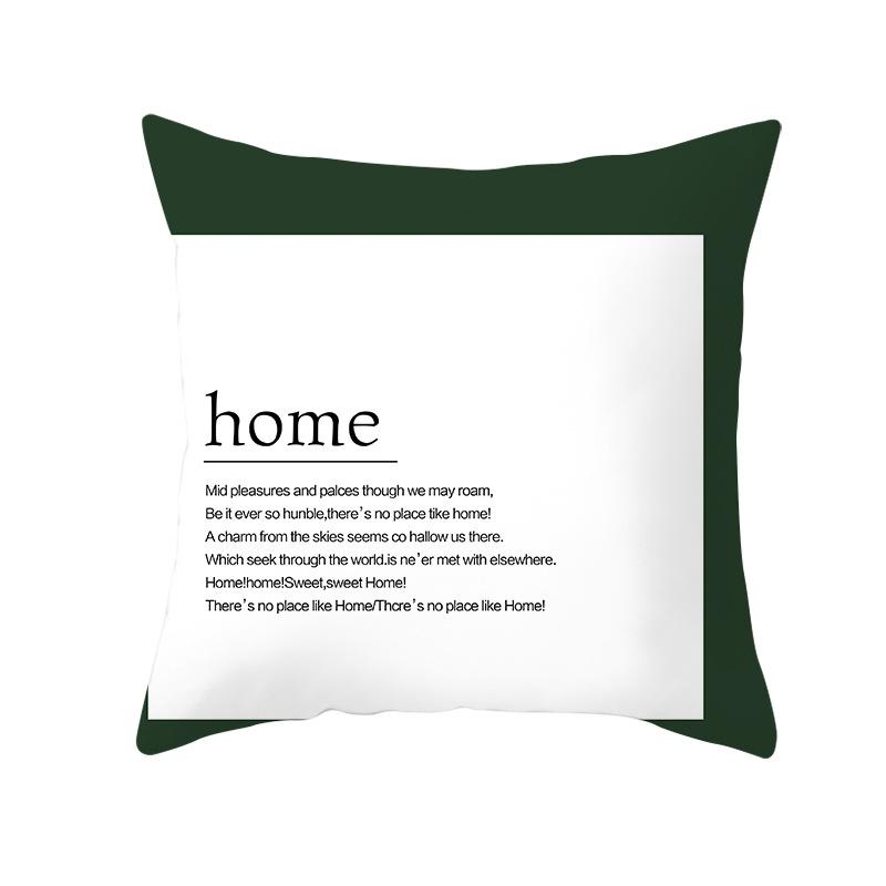 New Green Geometric Pillowcase Houndstooth Lattice Antler Plaid Sleeping Pillow Cover