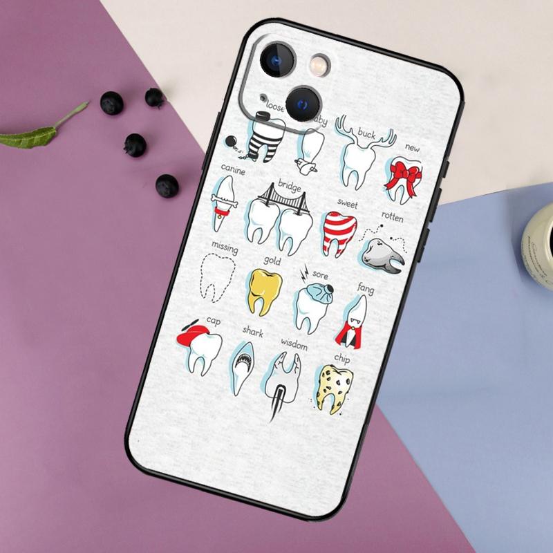 Dentist Dental Tooth Nurse Case For iPhone 16 15 14 13 12 11 Pro Max Plus X XS Max XR 7 8 Cover Accessories