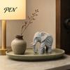 Model Elefant Simulat Figurină Imprimată 3D, Turnare Monobloc, Model Figurină Drăguț, Ornament pentru Birou Acasă, Decorare Bibliotecă Turnat Monobloc