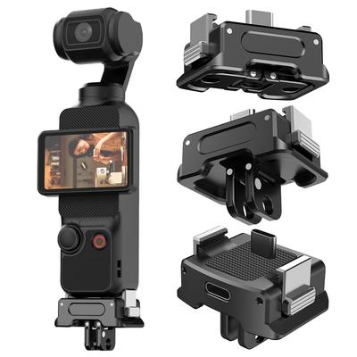 Mount Adapter Connector with 1/4 Screw Hole Folding Holder Tripod Camera Charging Base for DJI OSMO Pocket 3 Camera Accessories