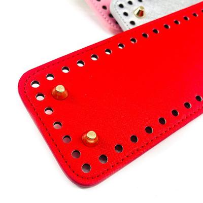 8*20Cm Fund oval lucrat manual pentru geantă tricotată din piele Pu Accesorii rezistente la uzură Partea de jos cu găuri Partea de jos a sacului croșetat DIY