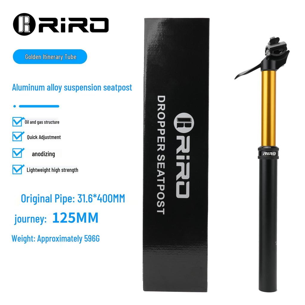 RIRO Adjustable Aluminum Alloy Dropper Seatpost for Cycling