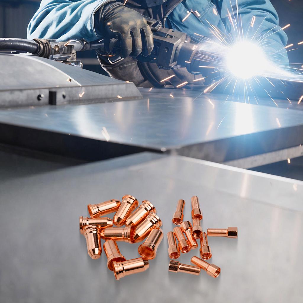 High Compatibility PT100 Plasma For Cutter Electrode 52556 and 51246 Nozzle 1 2mm Tip 20pcs for Efficient Cutting