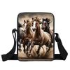 Watercolor Animal Print Shoulder Bag Horse Women Handbag Phone Wallet Holder Casual Crossbody Bag