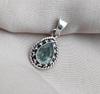 Sterling Silver Blue Topaz Pendant Necklace: December Birthstone Gift