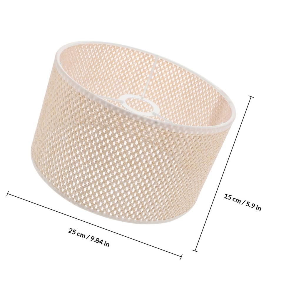 Einfacher Lampenschirm Imitation Gewebter Lichtschutz Beige Stark Langlebig Einfach zu Installieren Moderner Stil Simulierte Rattan-Weberei Lampenabdeckung
