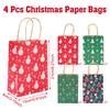 Christmas Kraft Paper Gift Bags Merry Christmas Decorations for Home 2025 Xmas Gift Candy Handy Bags Navidad Natal New Year 2026
