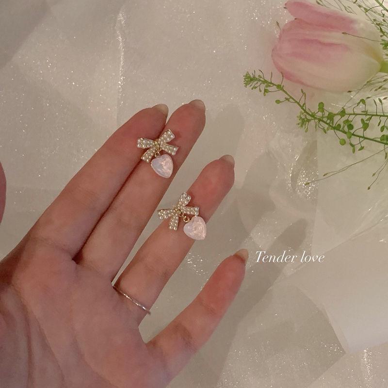 Pearl Bowknot Earrings for Women - 2025 Niche, Gentle & High-End Design