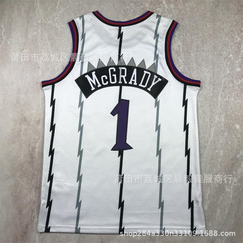 Retro Koszulka do Koszykówki NBA Toronto Raptors 1 McGrady 15 Carter Mieszanka Bawełny Unisex Odzież Sportowa Jesień Zima