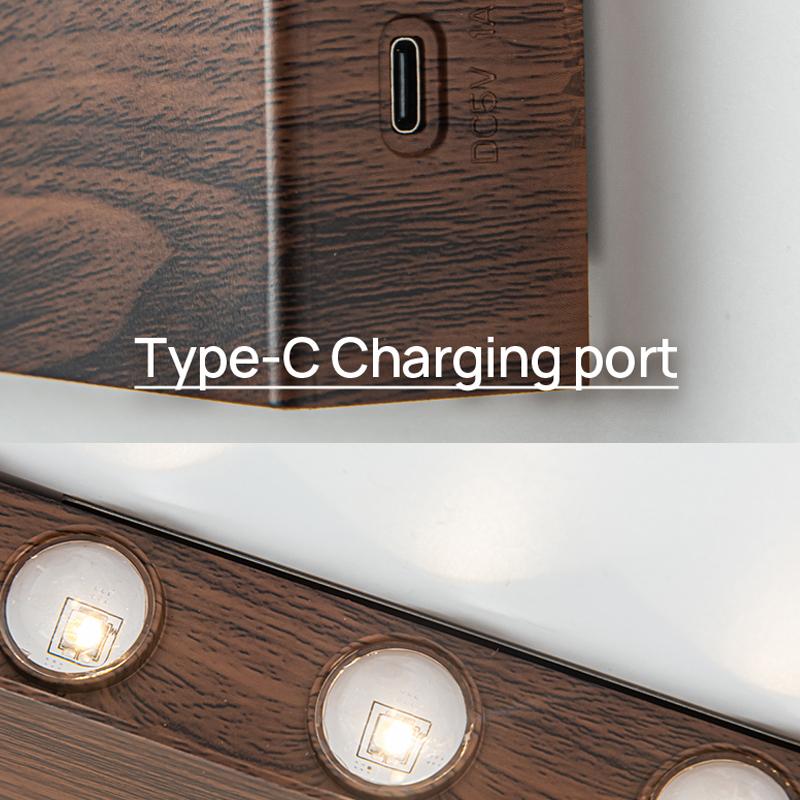 Minimally Designed LED Charging Wall Lamp 4000mAh Touch Three Color Wiring Free Indoor Decoration Bedside Corridor Bedroom Light