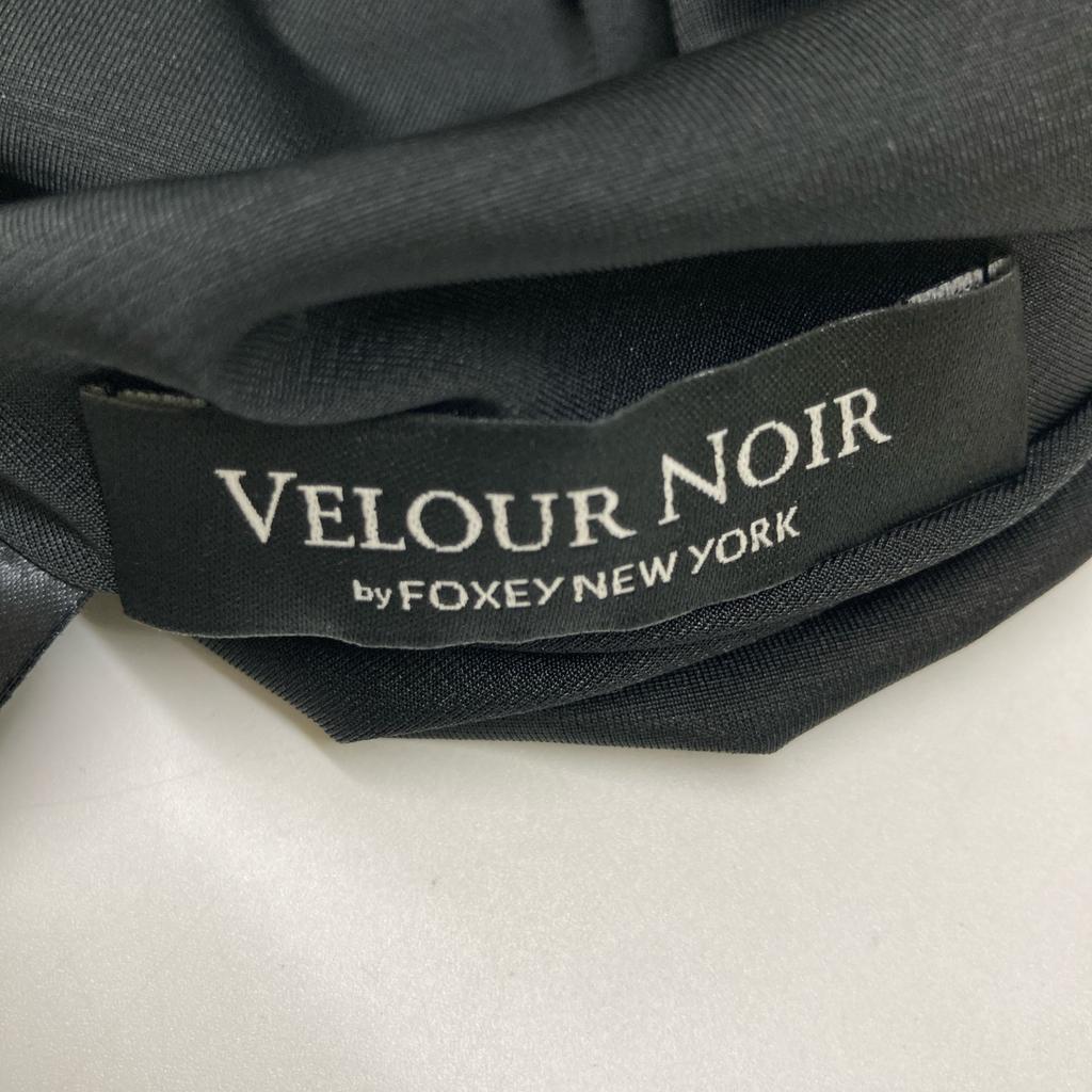 FOXEY NEW YORK Black velour flared skirt skirt 38 blackUsed