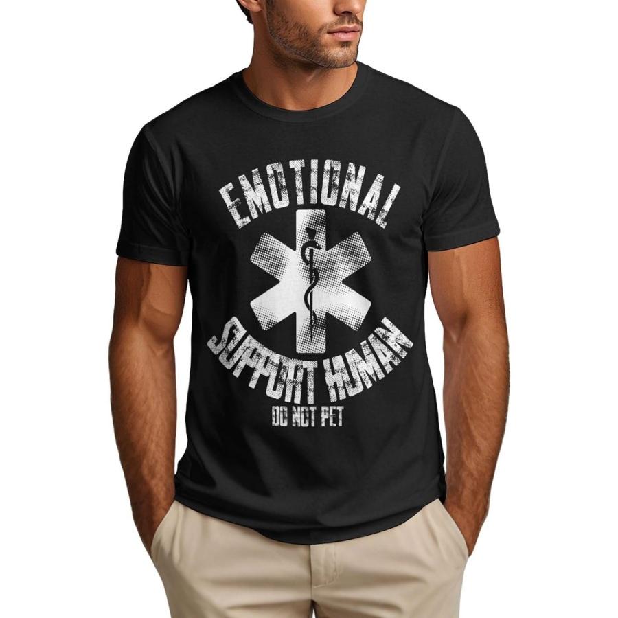 Emotional-Support Human t Shirt Funny Do Not Pet Mens Tshirts(1) S