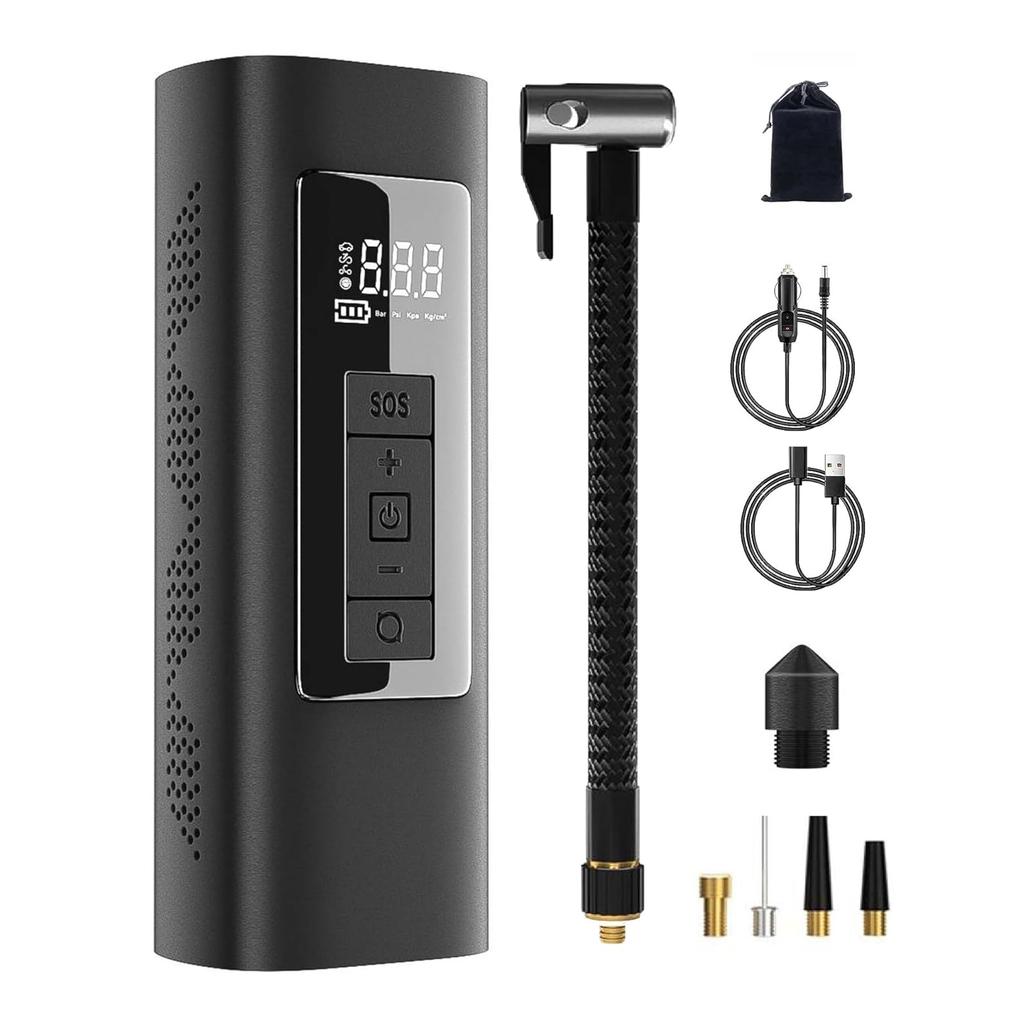 Portable Air Compressor Electric Car Pump Automatic MotorcyclesTire Inflator Digital Pressure Gauge Detect with LED Lamp