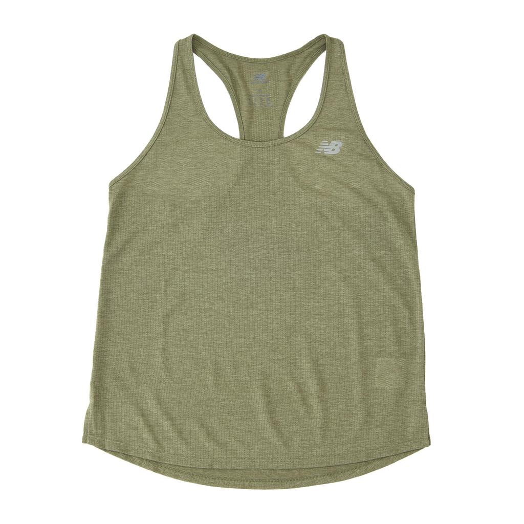 New Balance Sleeveless Athletics Tank Training DHO Olivine Size S Women's Top, Sports, Yoga, Sweat-Wicking, Quick-Drying, (WT41250), (Dark Heather),