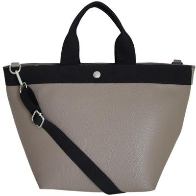 Duża Torba Tote Grace dla Kobiet, Popularna Torba do Pracy, Linia Markowa, GreigeBlack