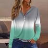 Women's T Shirt Tee Button Long Sleeve Daily Weekend Fashion Basic V- Neck Regular Top