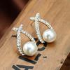 New Fashion Pearl Earrings Minimalist Temperament 925 Sterling Silver Earrings Pearl Jewelry For Women Wedding Gifte