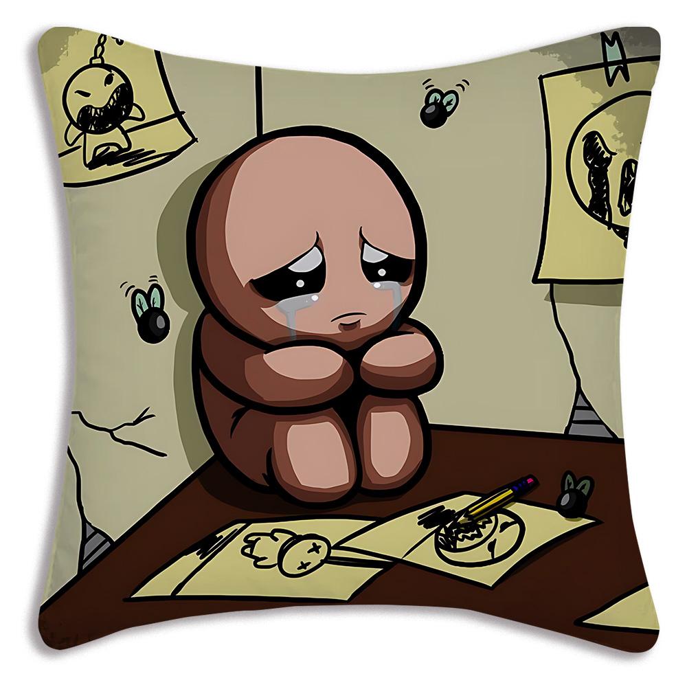 Cartoon The B-Bindings Of Isaac Pillow Covers Cartoon Sofa Decorative Home Double-sided Printing Short Plush Cute Cushion Cover