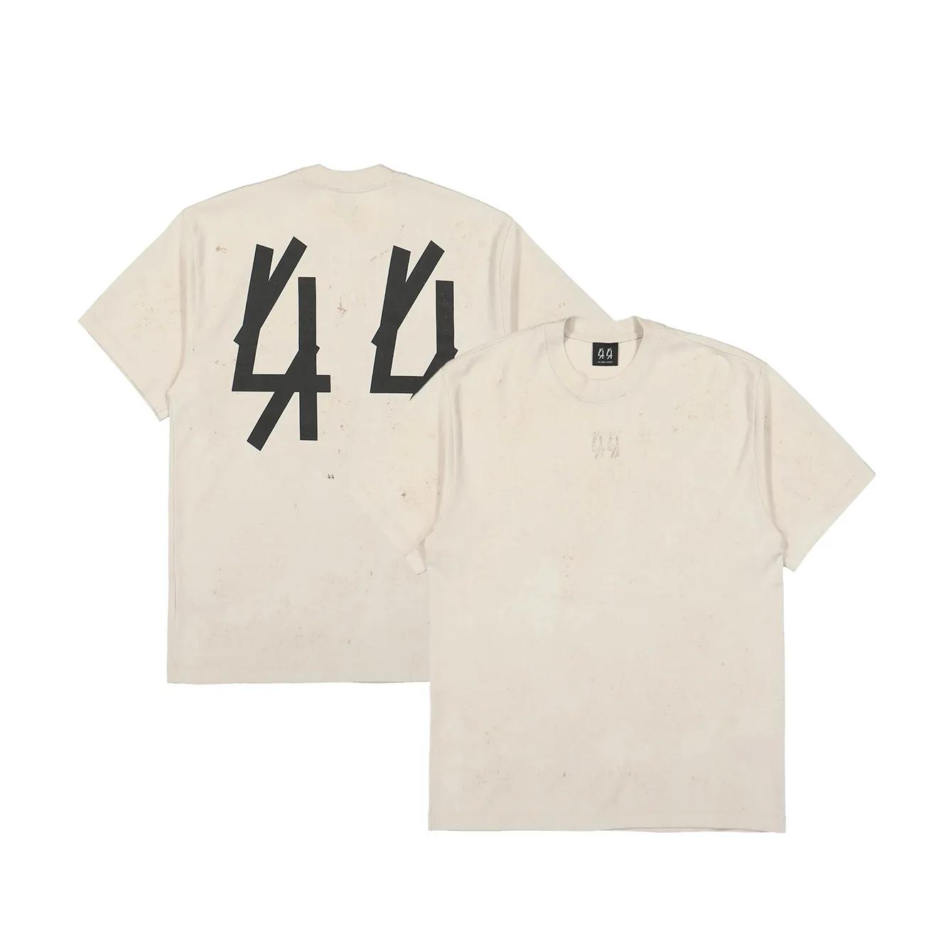 BenberFashion 2025 Populair INS Zelfde Stijl 44 Letter Grafische Print Ademend Sport Puur Casual Ronde Hals Korte Mouw Top XL
