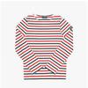 Saint James Unisex Long Sleeve Tee Modern Stripe Ecru Marin Tulipe 8115