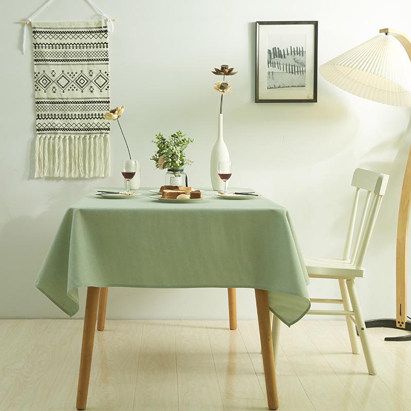 Nordic Minimalist Solid Color Tablecloth Water-resistant and Oil Resistant Restaurant Tablecloth Available in Multiple Colors