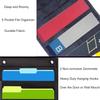 Hanging Wall File Organizer, 5 Pocket, Black Wall Storage Pocket Charts with 2 Hangers, Oxford Cloth Storage Pocket, Over The Door File Organizer,