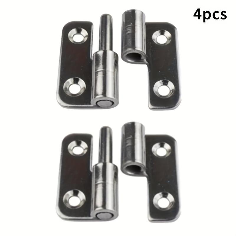 2pcs/4pcs Detachable Stainless Steel Hinges, Left‑Hand Pull Slide Joint Design Hardware